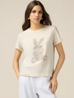 T-shirt in cotone con applicazioni