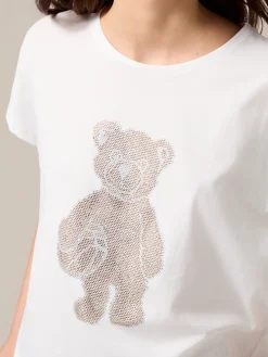 T-shirt in cotone con applicazioni