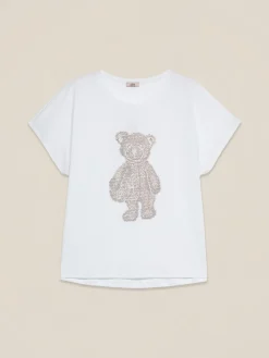 T-shirt in cotone con applicazioni