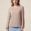 T-shirt lurex maniche lunghe