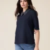 T-shirt maniche corte con colletto gioiello