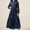 Vestito chemisier in tencel