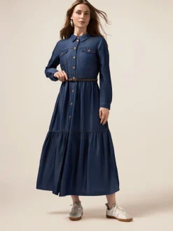 Vestito chemisier in tencel