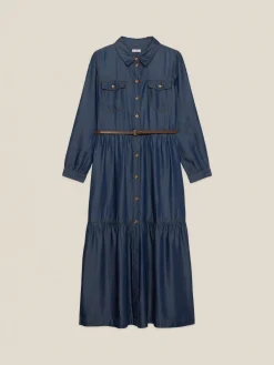 Vestito chemisier in tencel