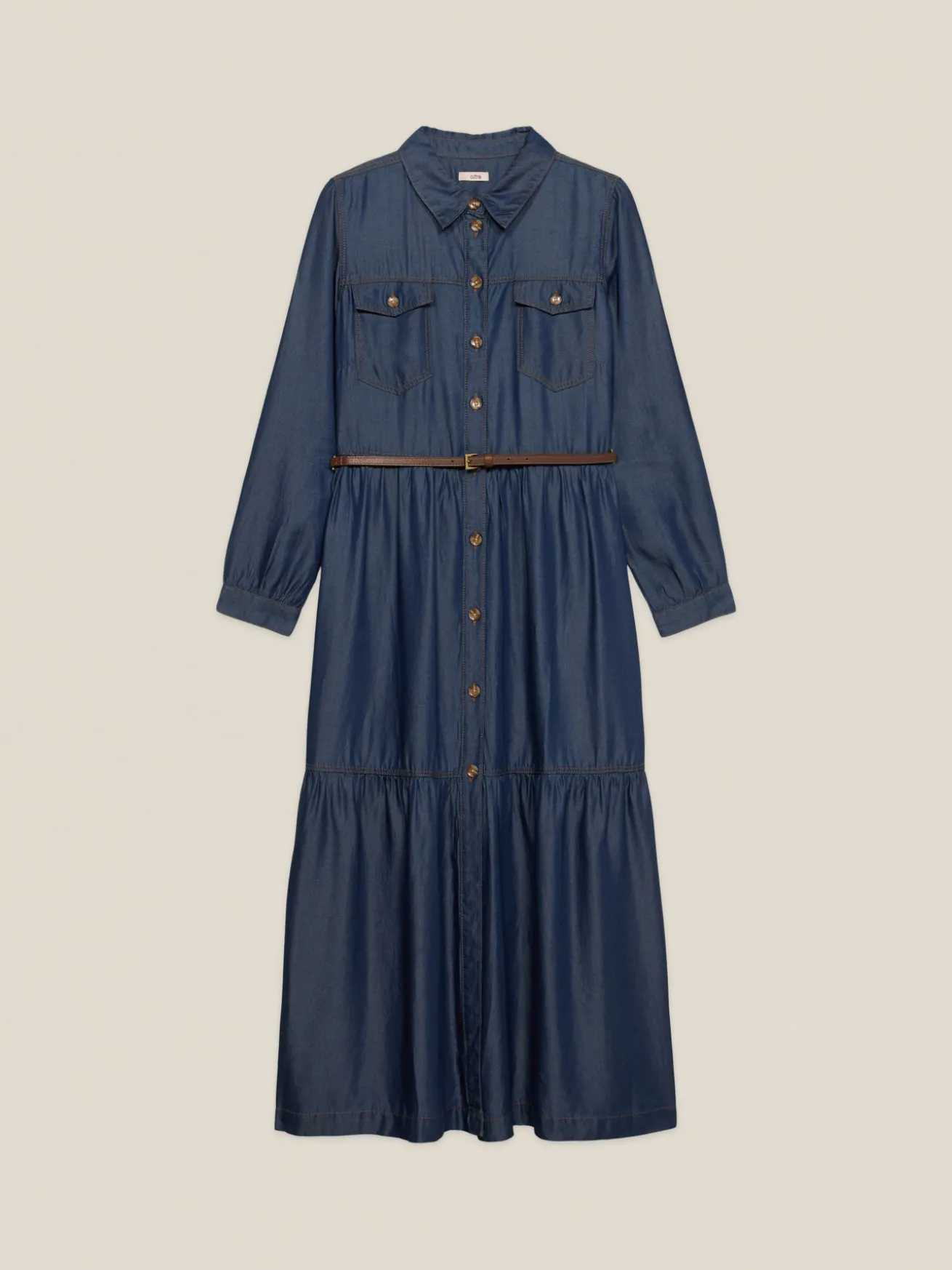 Vestito chemisier in tencel