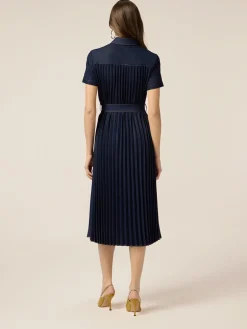Vestito chemisier lungo effetto denim