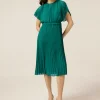 Vestito lungo in georgette plissé