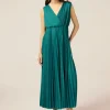 Vestito lungo lurex plissé