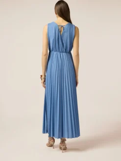 Vestito lungo lurex plissé