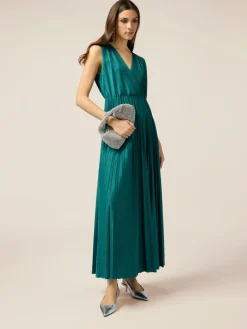 Vestito lungo lurex plissé