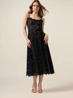Vestito midi in pizzo