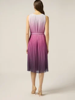 Vestito midi plissé sfumato