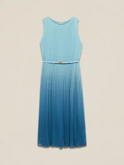 Vestito midi plissé sfumato