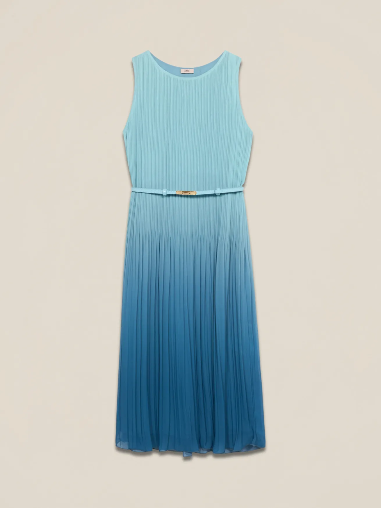 Vestito midi plissé sfumato