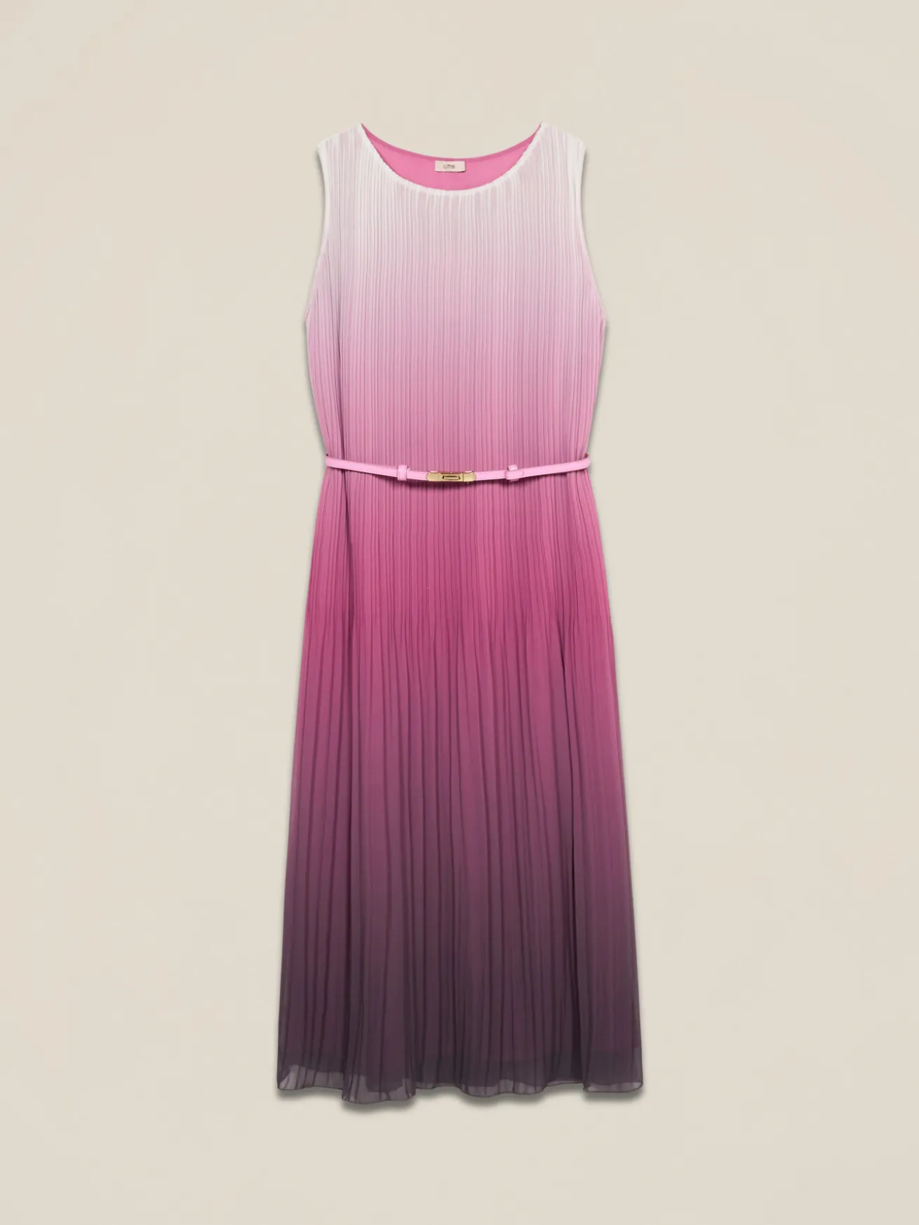Vestito midi plissé sfumato
